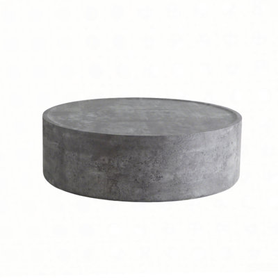 Round Coffee Table with Mars Pattern for Living Room, Modern Drum Circle  Coffee Table for Living Room, No Need Assembly (Mars Pattern)