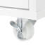 Îlot de cuisine blanc avec prises de courant, tablettes ouvertes, 3 tablettes modernes polyvalentes - plateau de table allongé, lumières DEL, porte en verre cannelé, armoire de rangement,-1191731541