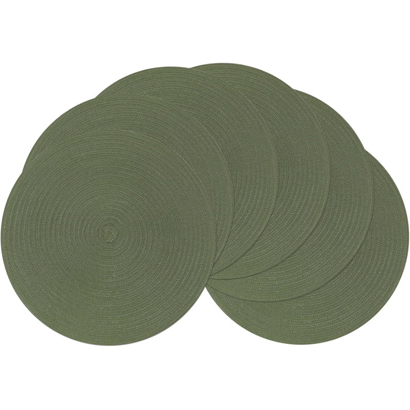 Ensemble de 6 napperons ronds lavables 15 po