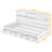  Twin-Size Wooden Daybed with Shelf, 3-Drawer, and a Set of Sockets and USB Ports, Upper Soft Board, Gray-1382465173-1382465174