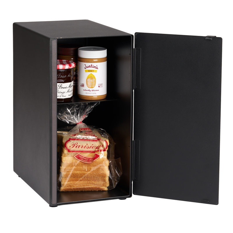 Steel Bread Box, Black