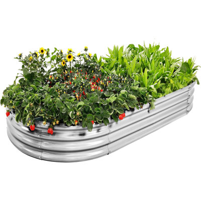Galvanized Raised Garden Bed, Metal Raised Garden Bed for Growing Vegetables, Flowers, Herbs