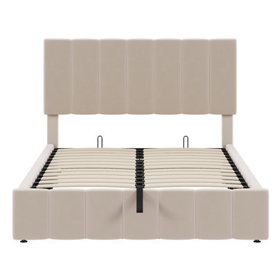 Lit plateforme luxueux avec système de rangement hydraulique avancé pour un confort optimal