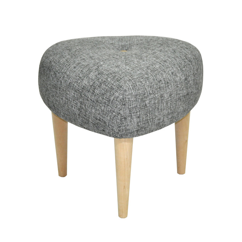 Solid + Manufactured Wood Accent Stool, Grey