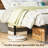 Bookcase Storage Bed, Bed Frame with Headboard and Sliding Barn Door Storage Cubbies-730193233