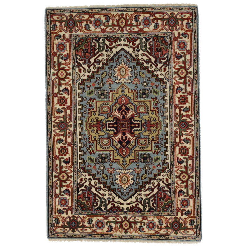 Caeley Oriental Area Rug in Blue