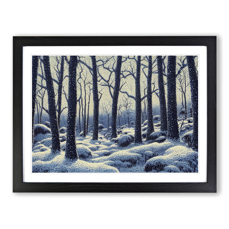 Charismatic Winter Forest - Framed Print, Black, 25cm H x 34cm W x 2cm D