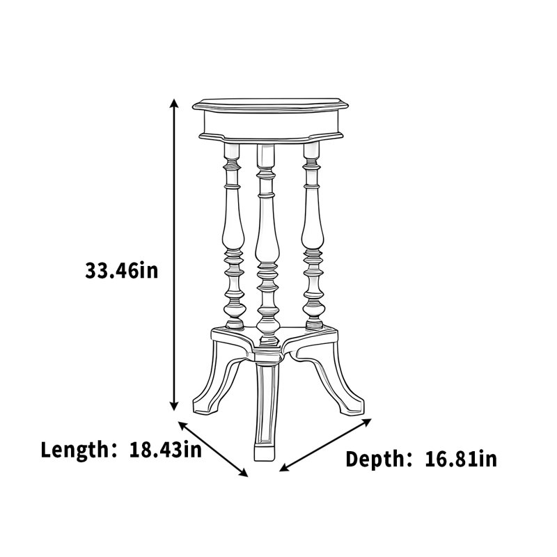 Jardinière en bois massif, H 33,46 po x L 18,43 po x P 16,81 po