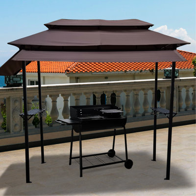 Gazebo à toit intégral - Auvent anti-soleil et antipluie idéal pour profiter du plein air