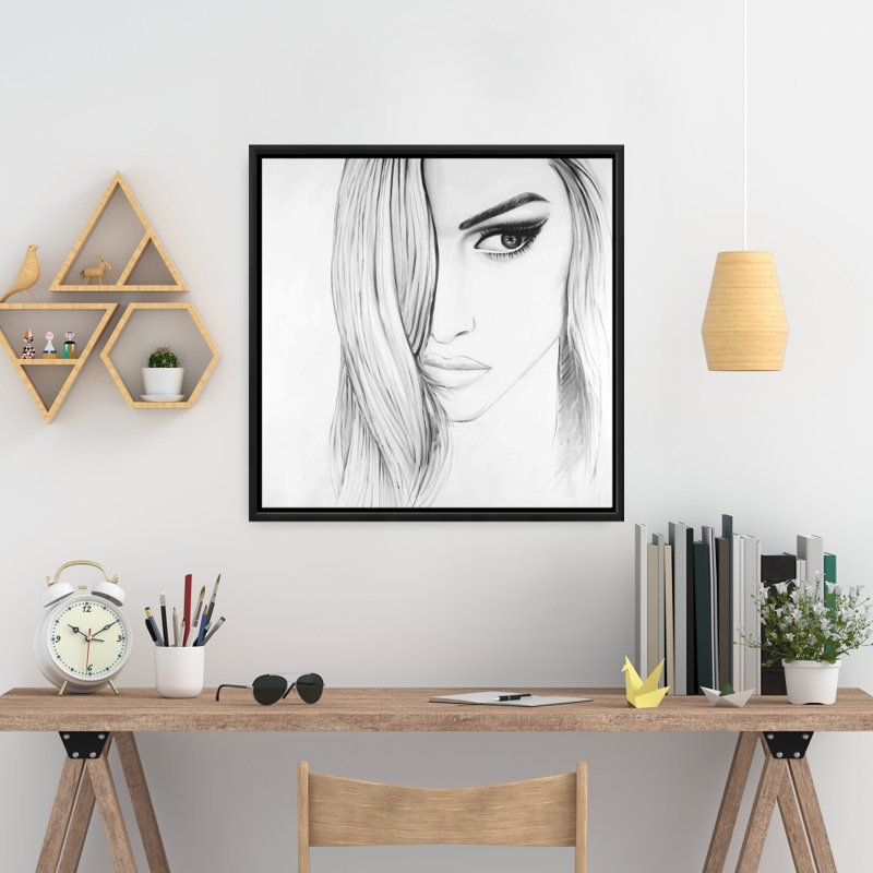 Portrait noir et blanc | Décoration sur toile encadrée monochrome