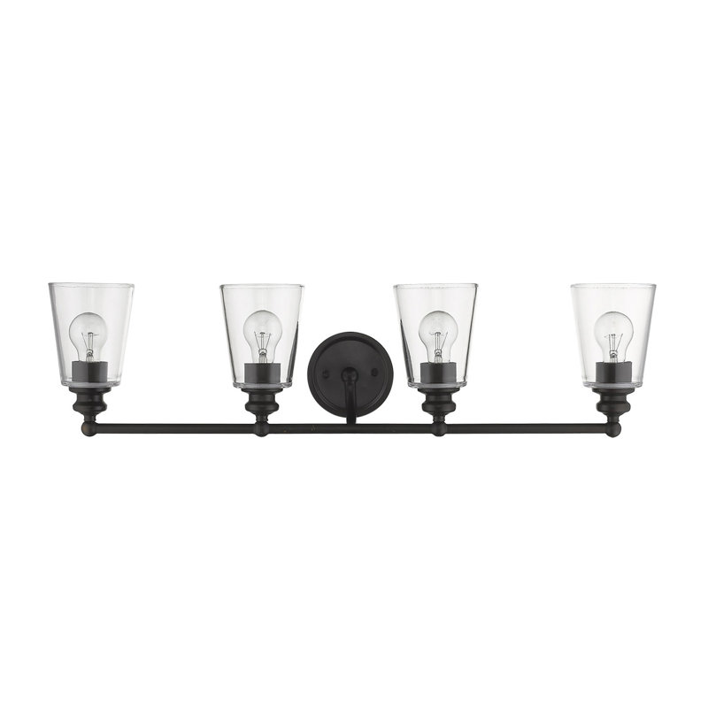Éclairage pour salle de bain à intensité variable 4 lumières Hogue, Bronze huilé