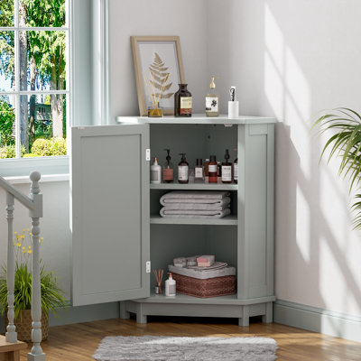 Armoire de rangement rectangulaire en MDF de 24,8 po avec porte, 2 tablettes réglables