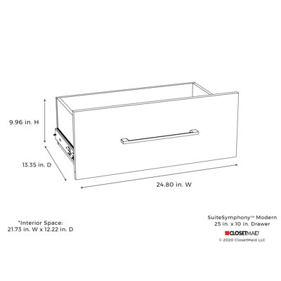 SuiteSymphony 24.75" W Modern Drawer