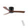 42 in. Flush Mount Ceiling Fan With Remote, Reversible Dc Motor, 3 Dark Walnut Blades