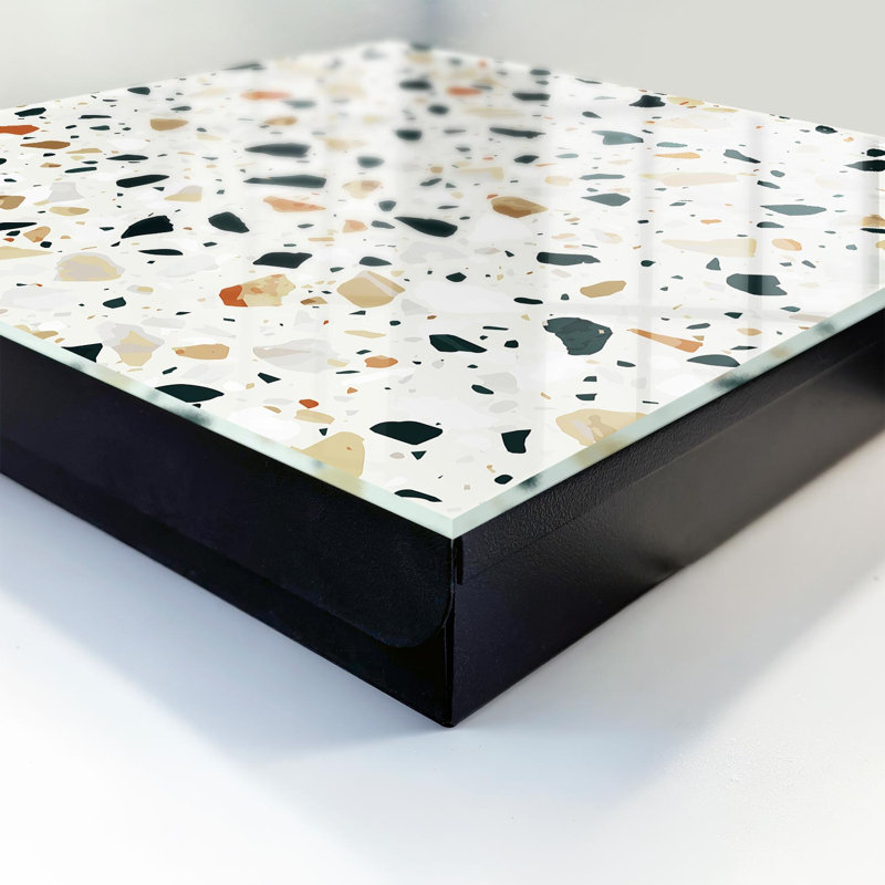Key box for home, Opens to the right, 30x30x5, Black, A diverse mosaic with a touch of natural shades, 
