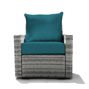Camel Wicker Outdoor Lounge Chair