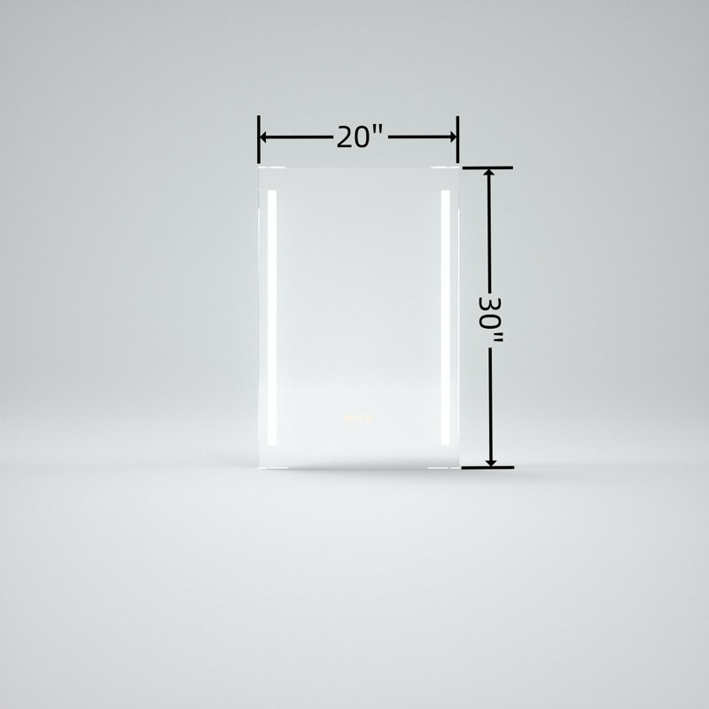 Miroir de salle de bain Crystianna, 30 po x 20 po