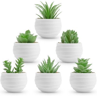 6 Pack Fake Plants  Realistic Succulents Plants Artificial For Home Room Decor Indoor