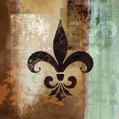 «Old World Fleur De Lis 3», peinture sur toile tendue