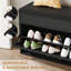 Banc de rangement pour chaussures 8 paires avec coussin en cuir-1245148751