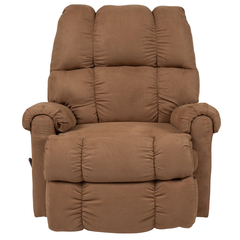 Fauteuil inclinable manuel berçant standard de 35 po de largeur Caelynn, Chameau