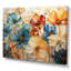 «Teal Orange Petal Mosaics II - Abstract Botanicals», art mural sur toile-325511206-306800434-270827939