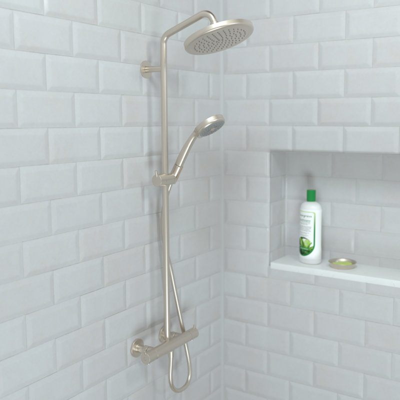 Croma Showerhead 220 1-Jet, 1.75 GPM, Brushed Nickel, 1.1 GPM