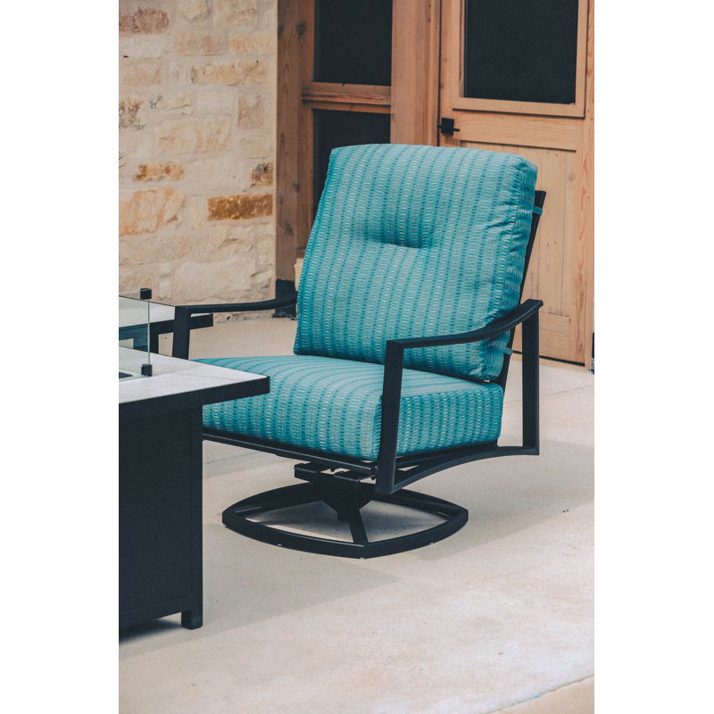 Avana Outdoor Rocker Chair, Graphite, Alcazar Redwood