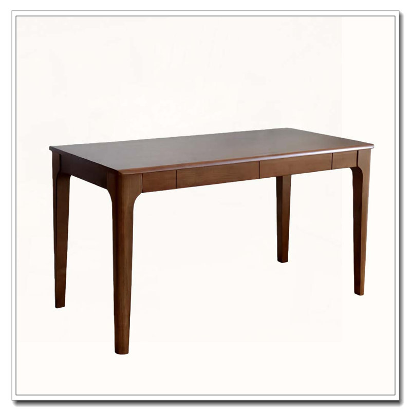 Bureau en bois massif avec tiroirs, Noyer