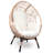 3 Pieces Patio Egg Chairs  With Side Table Set