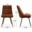 Chaises de salle à manger rembourrées modernes en tissu de chenille avec structure en métal de couleur assortie pour la salle à manger-32515466-1120713