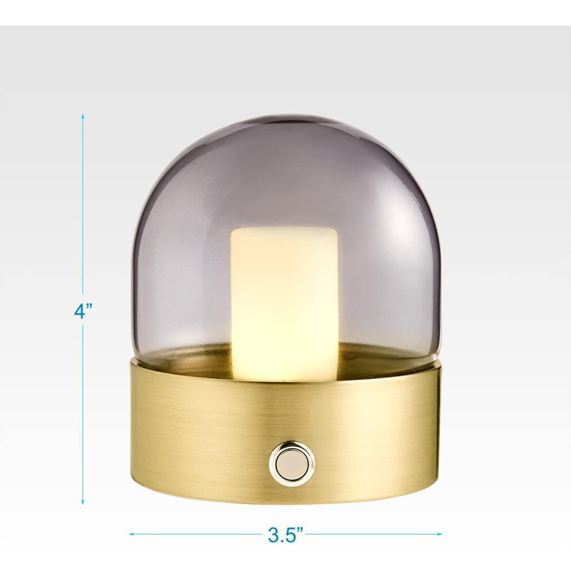 Lampe de table 4 "avec USB Deleah, Or
