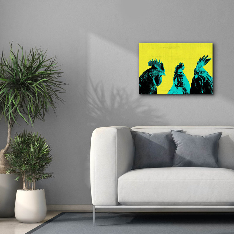  «Pop Art Farm 5» par Annie Warren, art mural sur toile, 26 po x 18 po, H 18 po x l 26 po