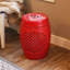 Tabouret d'appoint de jardin en céramique 17,75 po Newlyn - rouge-823048657
