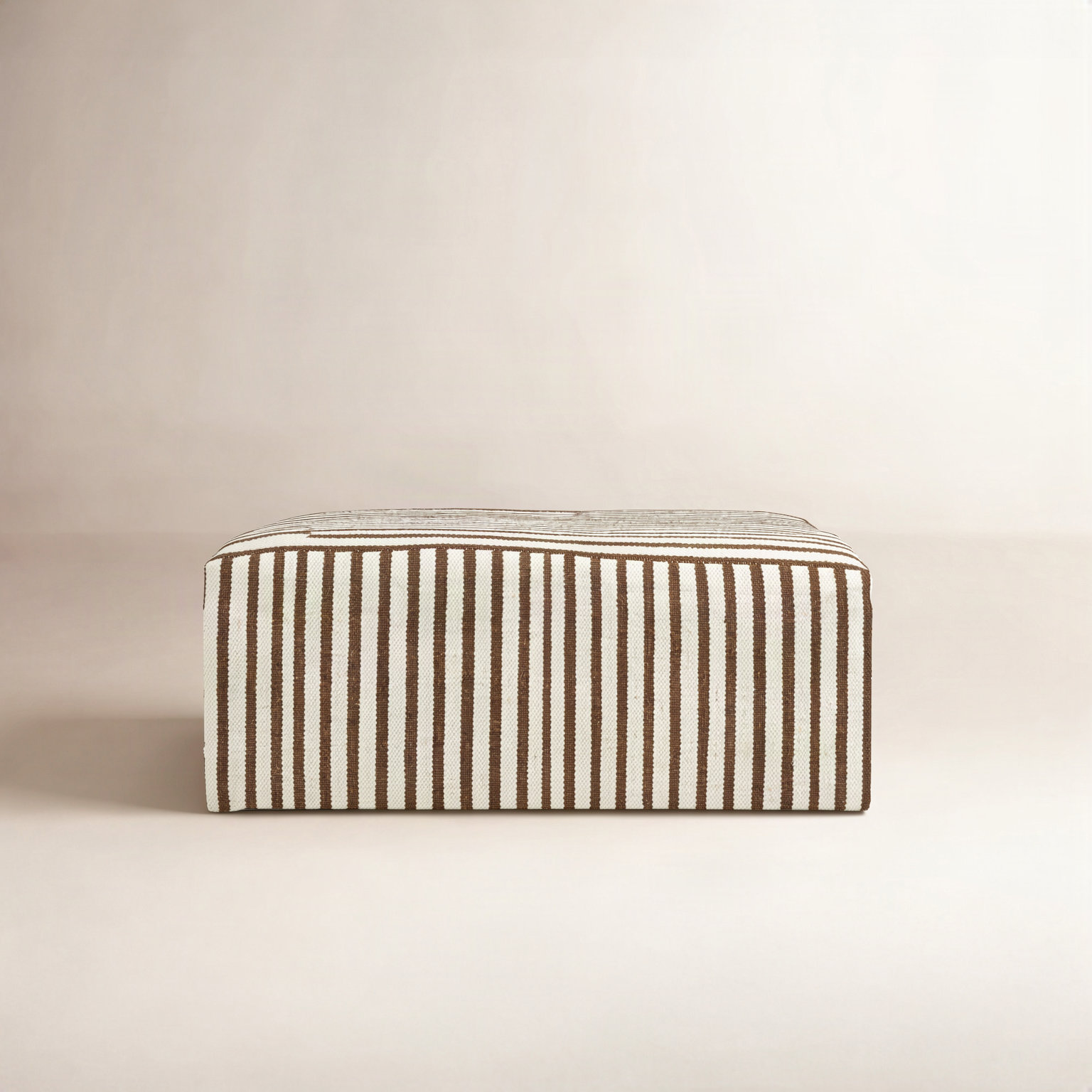 Breck Cotton Ottoman, 16" H x 36" L x 36" W