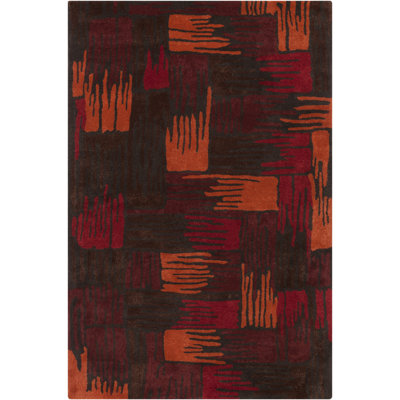 Tapis orange en laine touffeté à la main Yiwei