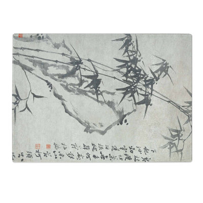 Tempered Glass Bamboo and Rock Chopping Board
