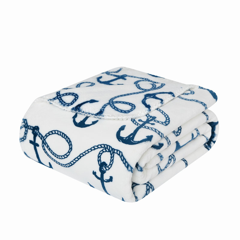 Scout Oversized Novelty Throw Blanket, Blue/White