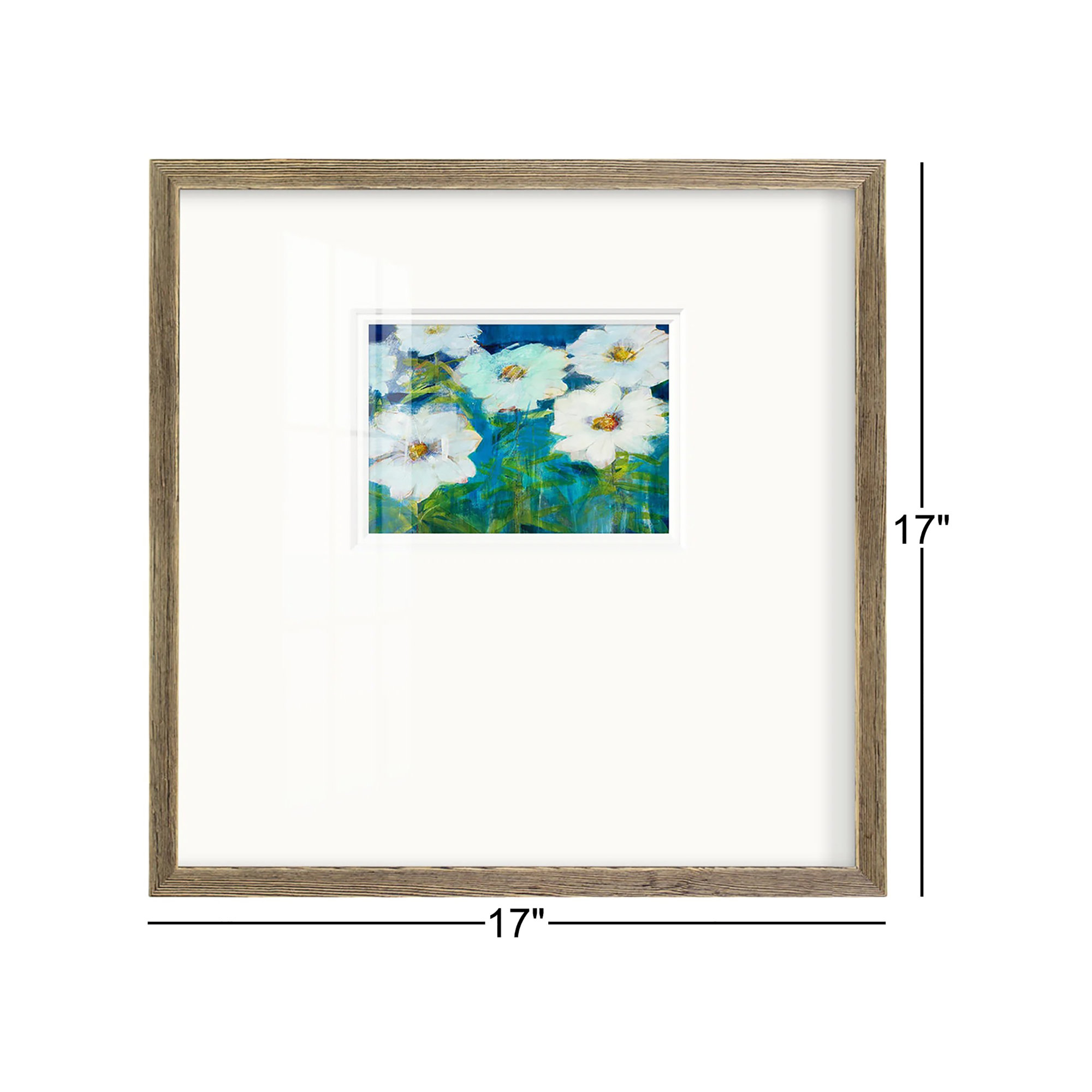 Field Day, 17" H  x 17" W x 1.25" D, Brown Framed