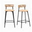 Ensemble de 2 tabourets de bar Boho l 14,96 po x P 15,15 po x H 34,84 po