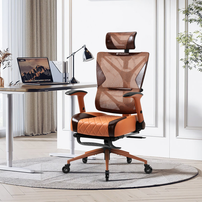 Chaise de bureau ergonomique, Orange