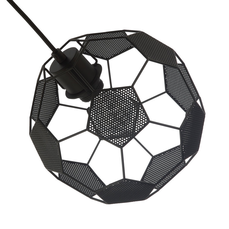 25 cm H Round Pendant Shade ( Screw On ) in Black