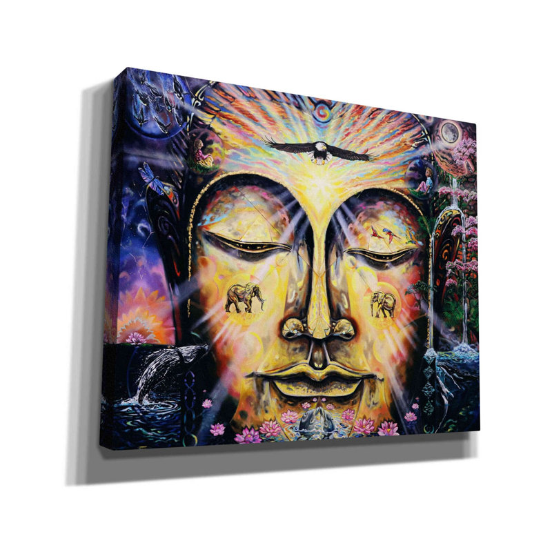 «Trindha Buddha Elephant» par Jan Kasparec, art mural sur toile Trinx, H 20 po x l 24 po x P 0,75 po