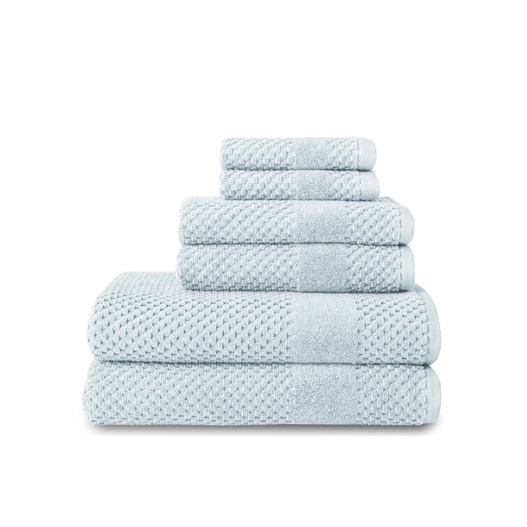 Hotel Quality 100% Turkish Cotton 6 Piece Towel Set Blue