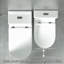 Toilette compacte une pièce à double chasse 1,1 / 1,6 GPF, petite profondeur de 23 po pour petite salle de bain, blanc