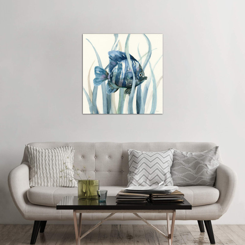 Fish In Seagrass I by Nan - Wrapped Canvas Painting, 45.72 cm H x 45.72 cm W x 1.91 cm D