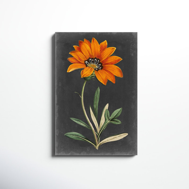 «Dramatic Floral I», peinture sur toile, H 36 po x l 24 po