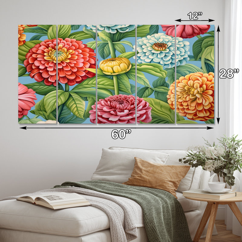 Farmhouse Plants & Flowers Wall Decor on Metal