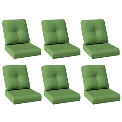 Ensemble de coussins de siège d'extérieur à assise profonde et coussins de dossier, coussins de remplacement en tissu d'oléfine résistants à la décoloration pour la pelouse de jardin, disponibles en beige, bleu marine, rouge, orange, vert et noir