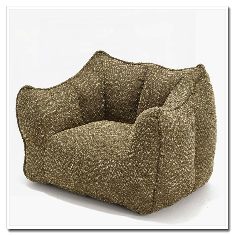 Fauteuil à billes en chenille, Vert olive